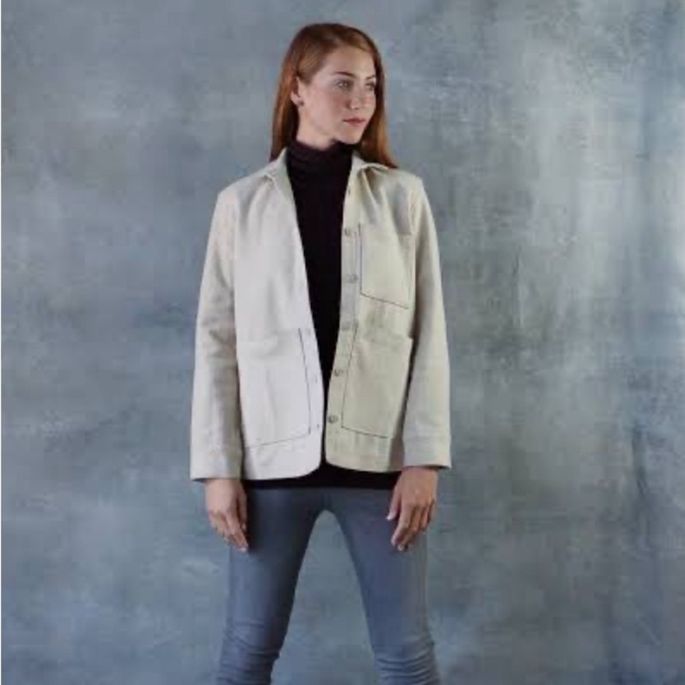 Ali Golden Linen Chore Coat